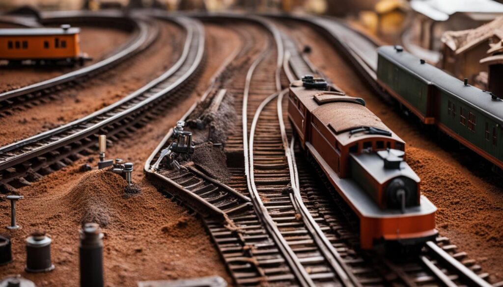 how to clean rusty model train track