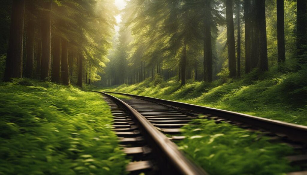 wooden train tracks